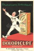 Doloricure Aninat; French medical advertisement, Art Deco art postcard s: Leon Dupin