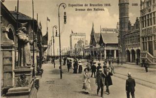 1910 Brussels, Bruxelles; Expostition, Avenuei des Nations