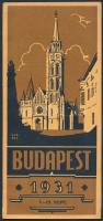 1931 Budapest Nemzetközi  Turisztikai Kongresszus német nyelvű nyomtatványa, pp.:4, 24x11cm+ kapcsolódó nyomtatvány + levelezőlap