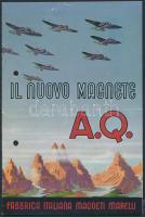 1937 Il nouvo magnete A.Q., Az új mágnes, olasz nyelvű reklámnyomtatvány. Kilyukasztva, pp.:8, 21x14cm