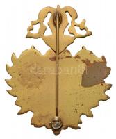 DN Kardos griffet ábrázoló címeres aranyozott fém jelvény (46x37mm) T:2
ND Griffin with sword on co...