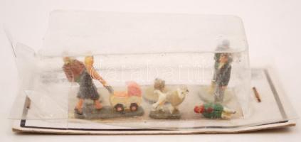 Simon kézzel festett retró ólomfigurák, benne egy töröttel, eredeti csomagolásban