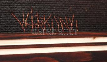 Várkonyi János (1947-): Találka. Olaj, farost, jelzett, keretben, 32×45 cm