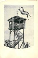 Cserhát, Nagyszál, Vörös Tihamér kilátó; MTE váci osztálya s: Zsembay Ferenc (fa)