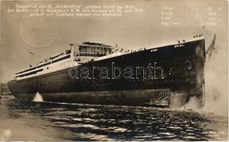 Stapellauf des D. Bismarck, grösstes Schiff der Welt / SS Bismarck