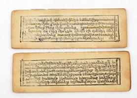 Antik? fanyomatos tibeti imakönyv, 40 lapos, szélein szakadásokkal /

Antique? woodblock printed T...