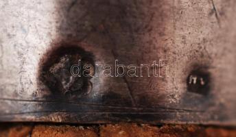 Ezüst(Ag)kupakos üvegdugó, nemesi címerrel, 2 db, jelzett, br: 54,6 g