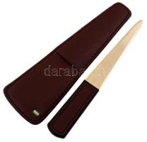 Mutatós levélbontó kés tokban, h: 24 cm