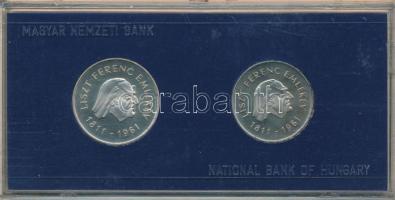 1961. 25Ft Ag + 50Ft Ag "Liszt" pár, eredeti MNB plasztiktokban T:P