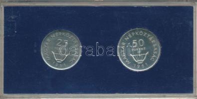 1961. 25Ft Ag + 50Ft Ag "Liszt" pár, eredeti MNB plasztiktokban T:P