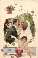 Romantic couple Emb. litho (EB)