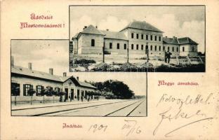 Martonvásár, Megye árvaháza, indóház, vasútállomás