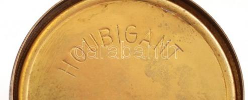 Virágmotívumokkal díszített kerek, ezüst(Ag) púdertartó, fém betéttel, jelzett, d: 6 cm, nettó: 31,4...