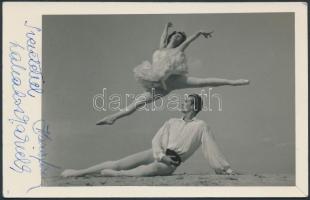 Havas Ferenc(1935-2007) táncművész és táncművész aláírása az őt ábrázoló fotón