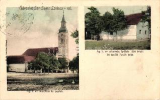 Sárszentlőrinc, Ágostoni hitvallású evangélikus templom, paplak és altanoda