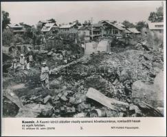 cca 1960-1970 4 db különféle háborúval kapcsolatos MTI fotó (Kasmír, Vietnám, tüntetések, stb.), különböző méretben