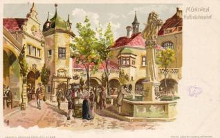 München Hofbräuhaushof C Litho s:AM
