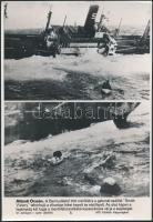 cca 1960-1970 4 db MTI fotó (katasztrófák, balesetek, tüntetés, stb.), különböző méretben