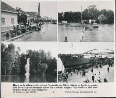 cca 1960-1970 Természeti csapások (árvíz, esőzés, stb.), 5 db MTI fotó, különböző méretben