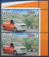 Europa CEPT, postal vehicles corner pair, Europa CEPT, postai járművek ívsarki pár