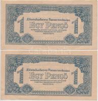 1944. 1P (2x) "A Vöröshadsereg Parancsnoksága" T:I-,II-,III szép papír