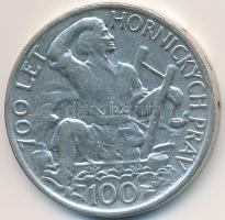 Csehszlovákia 1949. 100K Ag "Iglói bányászat 700. évfordulója" T:2 Czechoslovakia 1949. 100 Korun Ag "700th Anniversary - Jihlava Mining Privileges" C:XF  Krause KM# 29