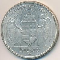 1930. 5P Ag "Horthy jobbra" T:2,2-
Adamo P8