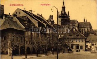 Segesvár, Schässburg; Marktplatz / market place (r)
