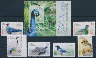 International Stamp Exhibition, THAILANDIA set + block, Nemzetközi bélyegkiállítás, THAILANDIA sor + blokk