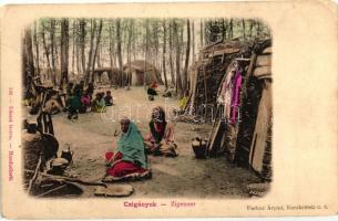 Cigányok / Zigeuner; gypsy folklore, hand-colored postcard (worn corners)