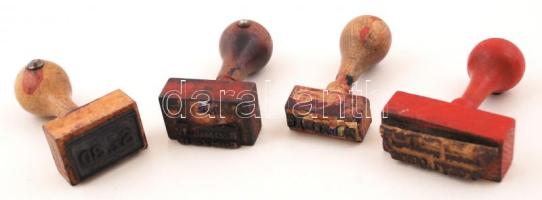 4 db fa pecsétnyomó