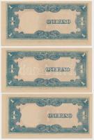 Fülöp-szigetek / Japán megszállás 1943. 1P (3x) sorszámkövetők T:I-,II
Philippines / Japanese occup...