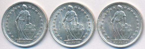 Svájc 1957-1959. 1/2Fr Ag (3xklf évszám) T:2
Switzerland 1957-1959. 1/2 Franc Ag (3xdiff dates) C:X...