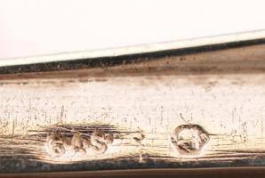 Ezüst (Ag.) gyufatartó, jelzett, nettó 54,6 g