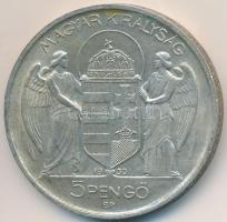 1939. 5P Ag "Horthy balra" T:2 patina
Adamo P8.2