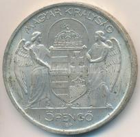 1939. 5P Ag "Horthy balra" T:2 patina
Adamo P8.2