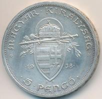 1938. 5P Ag "Szent István" T:2
Adamo P8.1