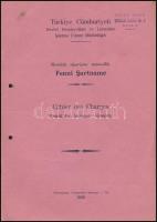 1936 Türkiye Cümhiriyeti, Fenni Sartname, 4 száma, kilyukasztva, 30x21cm