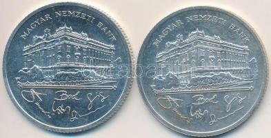 1992. 200Ft Ag "MNB" (2x) T:2,2-