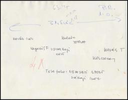 Vívók, 4 db, hátoldalon feliratozva, 13x18, 16x18 és 18x23 cm