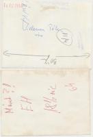 Vívók, 4 db, hátoldalon feliratozva, 13x18, 16x18 és 18x23 cm