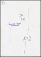 Bohutinszky Margit sakkozó, Magyar Hírek Szerkesztősége, hátoldalon feliratozva, 18x13 cm