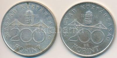1994. 200Ft Ag "Deák" (2x) T:2,2-