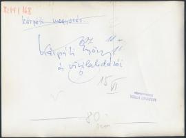 Kárpáti György(1935-) edző, a Nemzet Sportolója és vízilabdázói, Magyar Hírek Szerkesztősége, hátold...