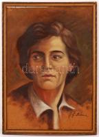 Brenner jelzéssel: Női portré. Olaj, karton, keretben, 43×29 cm