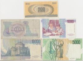 Olaszország 1962. 1000L + 1967. 500L + 1984. 10.000L + 1985. 5000L + 1990. 1000L T:III
Italy 1962. ...