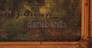 Brenner jelzéssel: Sértődött menyecske. Olaj, vászon, keretben, 39×49 cm