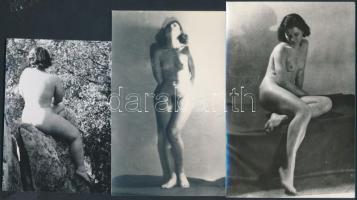 Aktok, 6 db fotó, utólagos nagyítások, 12x10 és 15x10 cm közötti méretekben