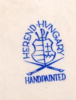 Herendi békás fiú, kézzel festett, jelzett, hibátlan, 8×10 cm