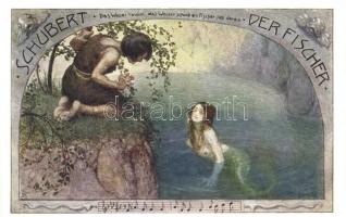 3 db RÉGI használatlan Schubert zenés lap E. Schütz szignóval; Haidernröslein, Der Fischer, Erlkönig...